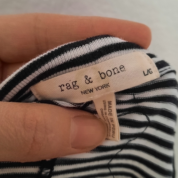 Rag & Bone Striped Cotton Dress L - Picture 5 of 7